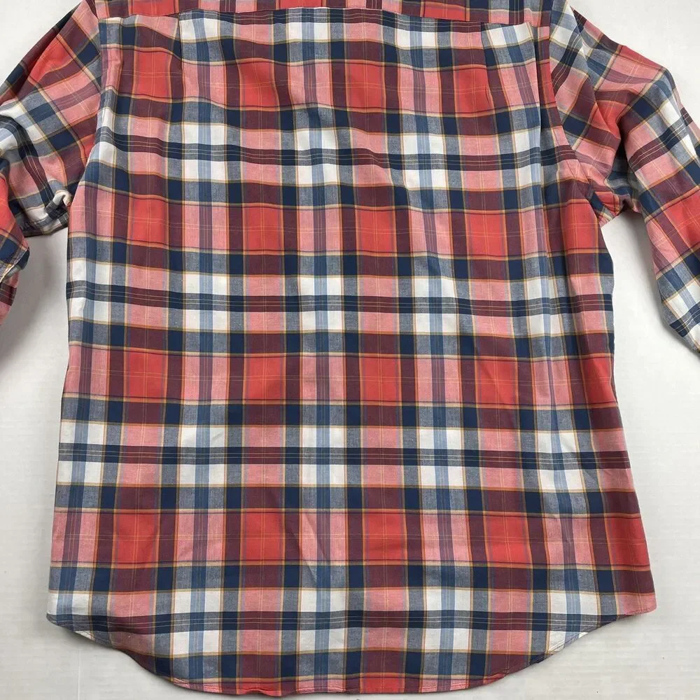 J. Crew Long Sleeve Button-Down Shirt Summer Plaid Tailored by J.Crew Mens Sz L